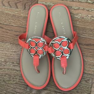 Size 7 orange Kelly and Katie sandals